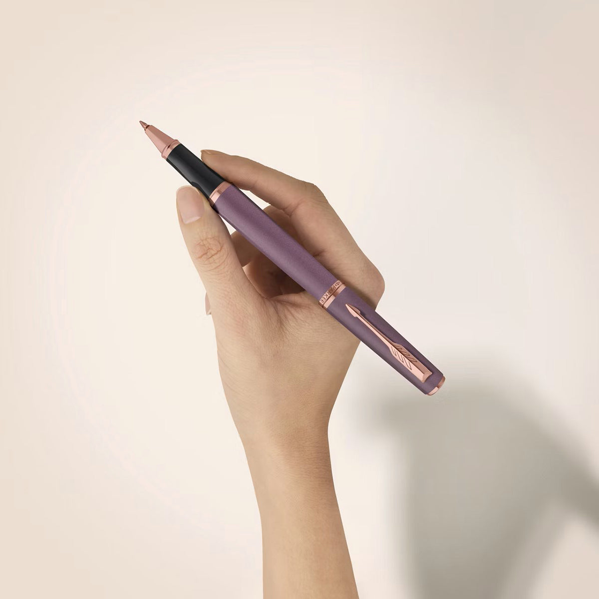 Parker Meridian Rollerbal Pen - Purple - Pink Gold Trim-Pen Boutique Ltd