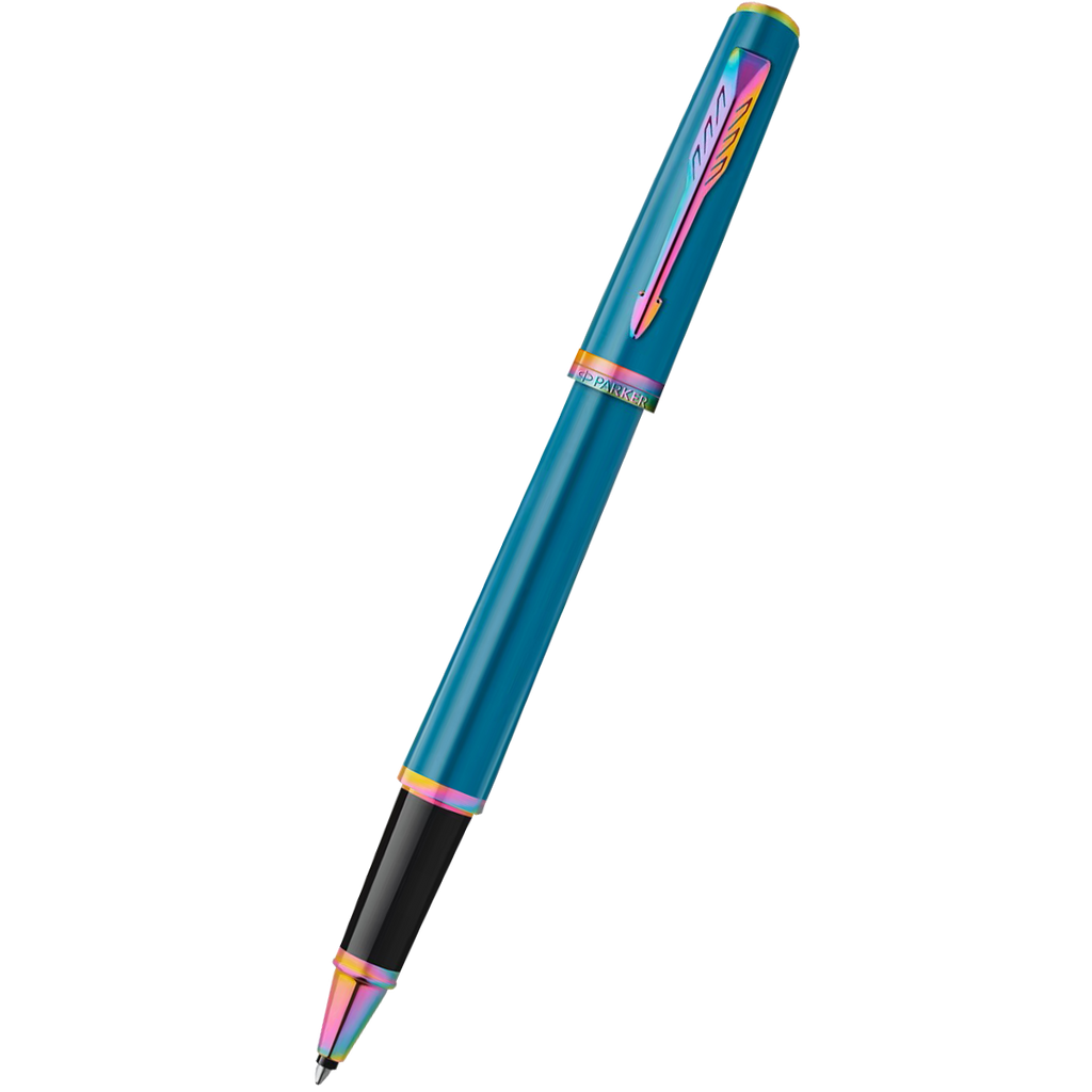 Parker Meridian Rollerbal Pen - Teal - Rainbow Trim-Pen Boutique Ltd