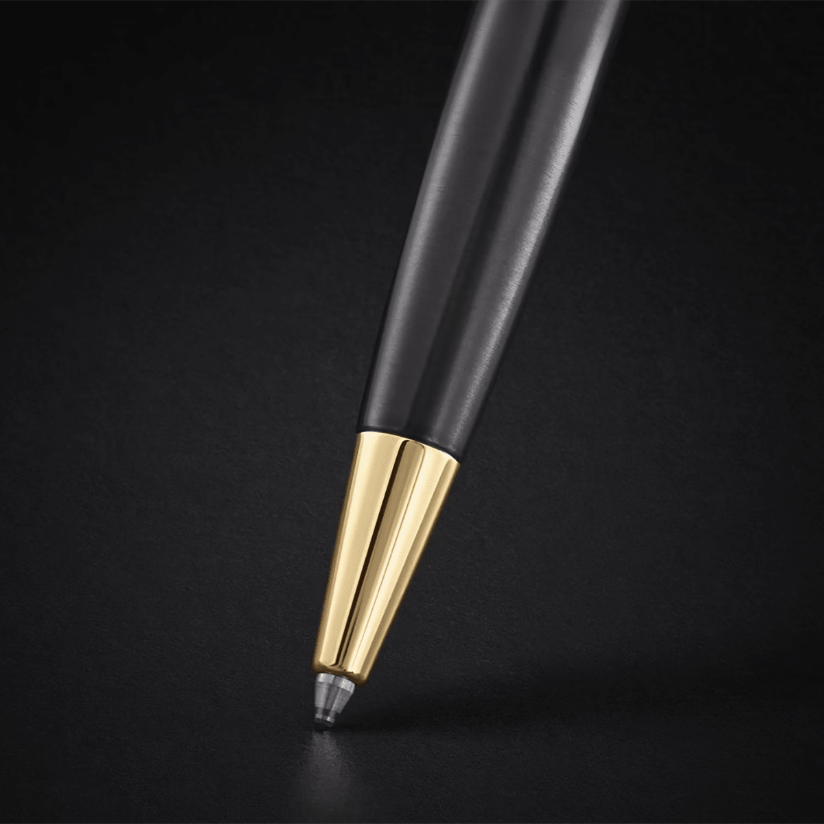 Parker Sonnet Ballpoint Pen - Grey - Gold Trim - Pen Boutique Ltd