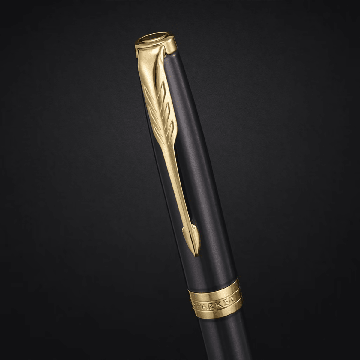 Parker Sonnet Ballpoint Pen - Grey - Gold Trim - Pen Boutique Ltd