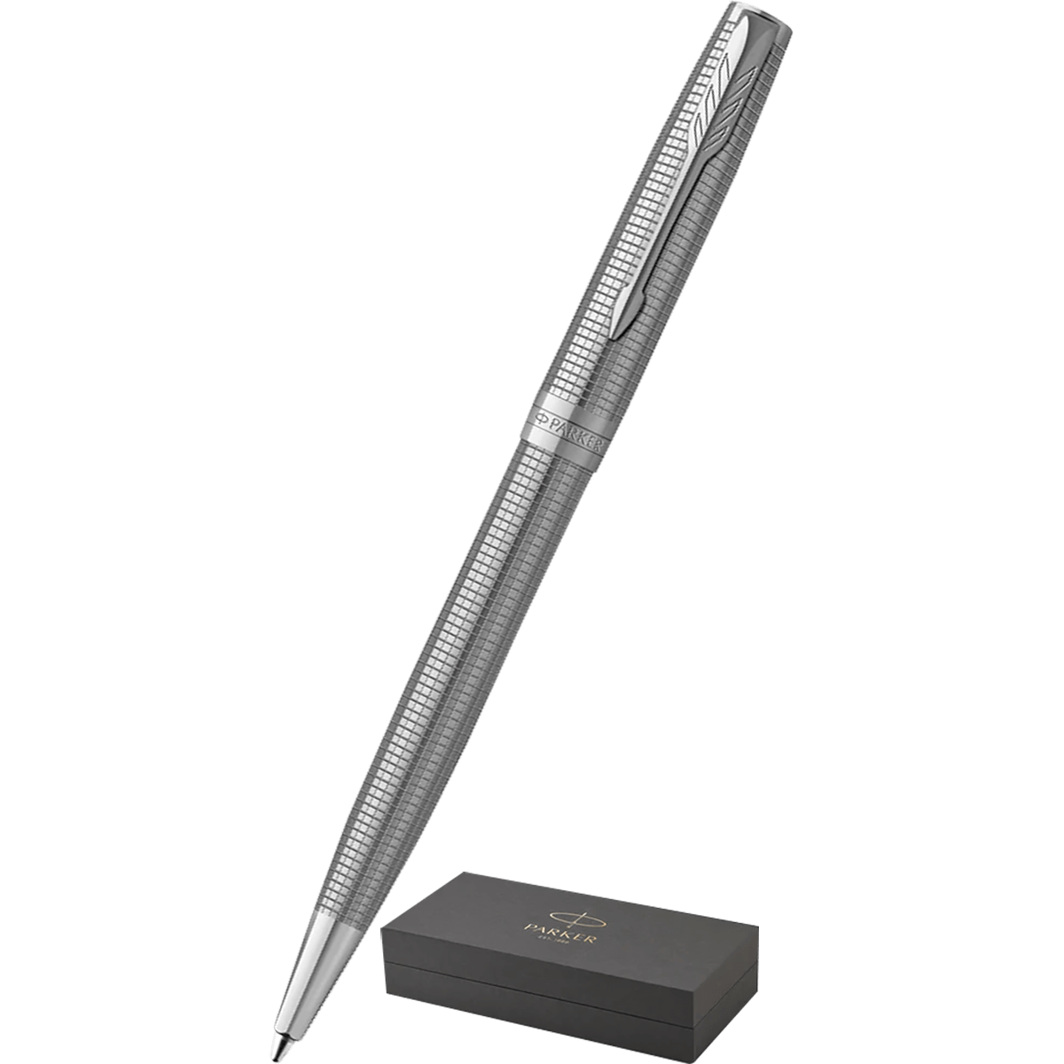 Parker Sonnet Ballpoint Pen - Ciselé Palladium - Chrome Trim (Special Edition) - Pen Boutique Ltd