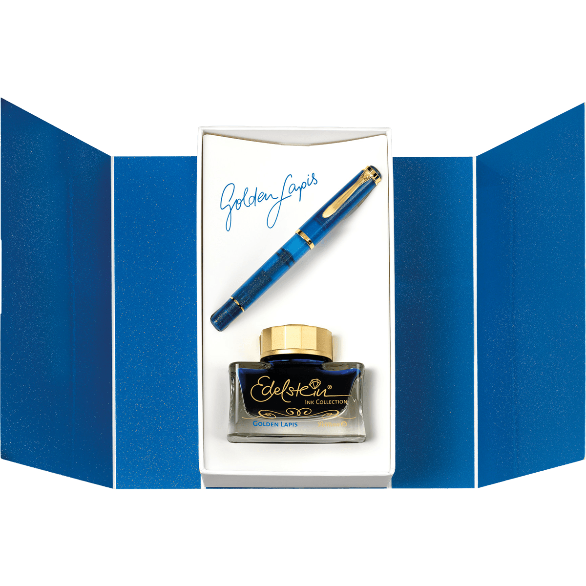 Pelikan Classic M200 Gift Set - Golden Lapis (Special Edition) - Pen Boutique Ltd
