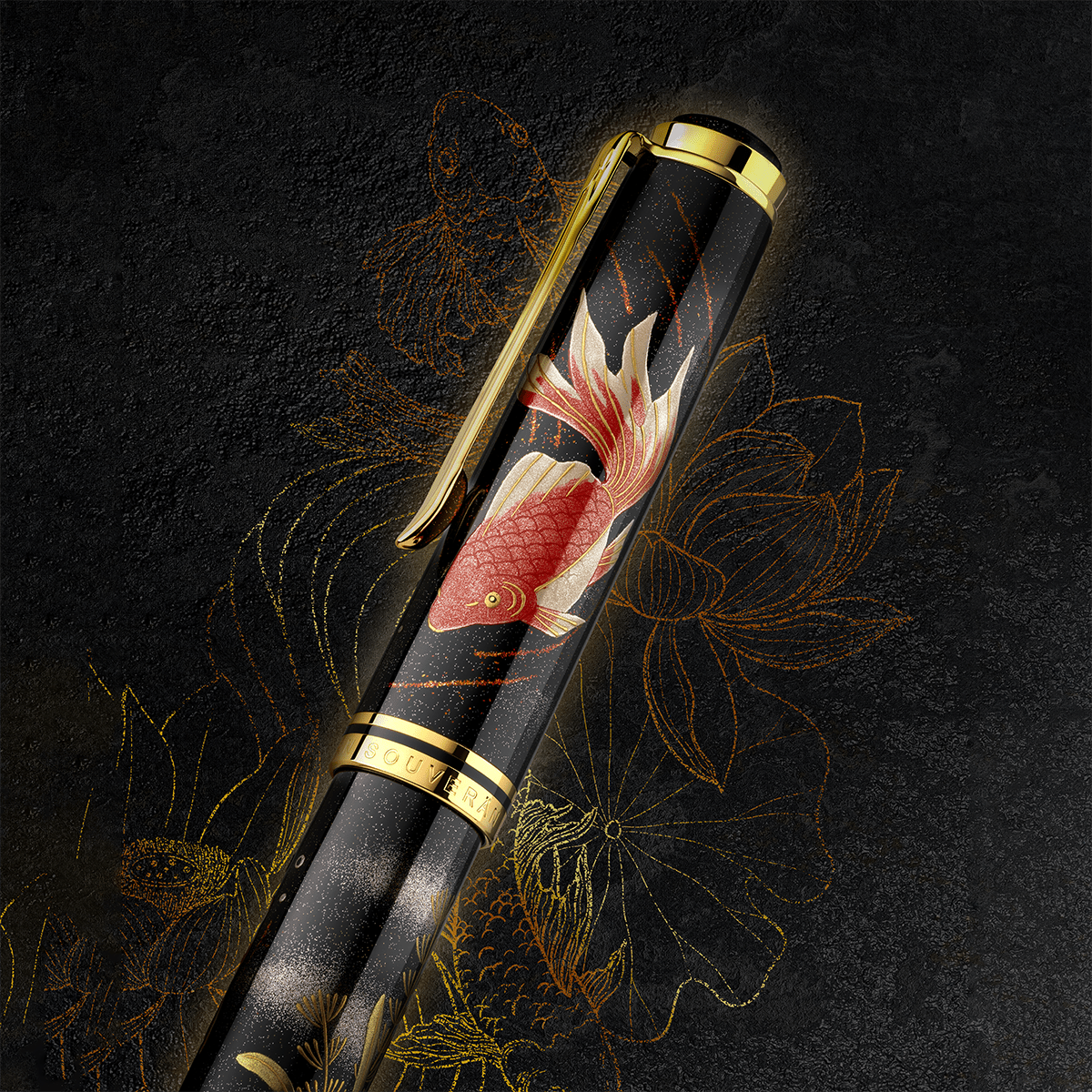Pelikan M1000 Fountain Pen - Maki - e Goldfish (Limited Edition) - Pen Boutique Ltd