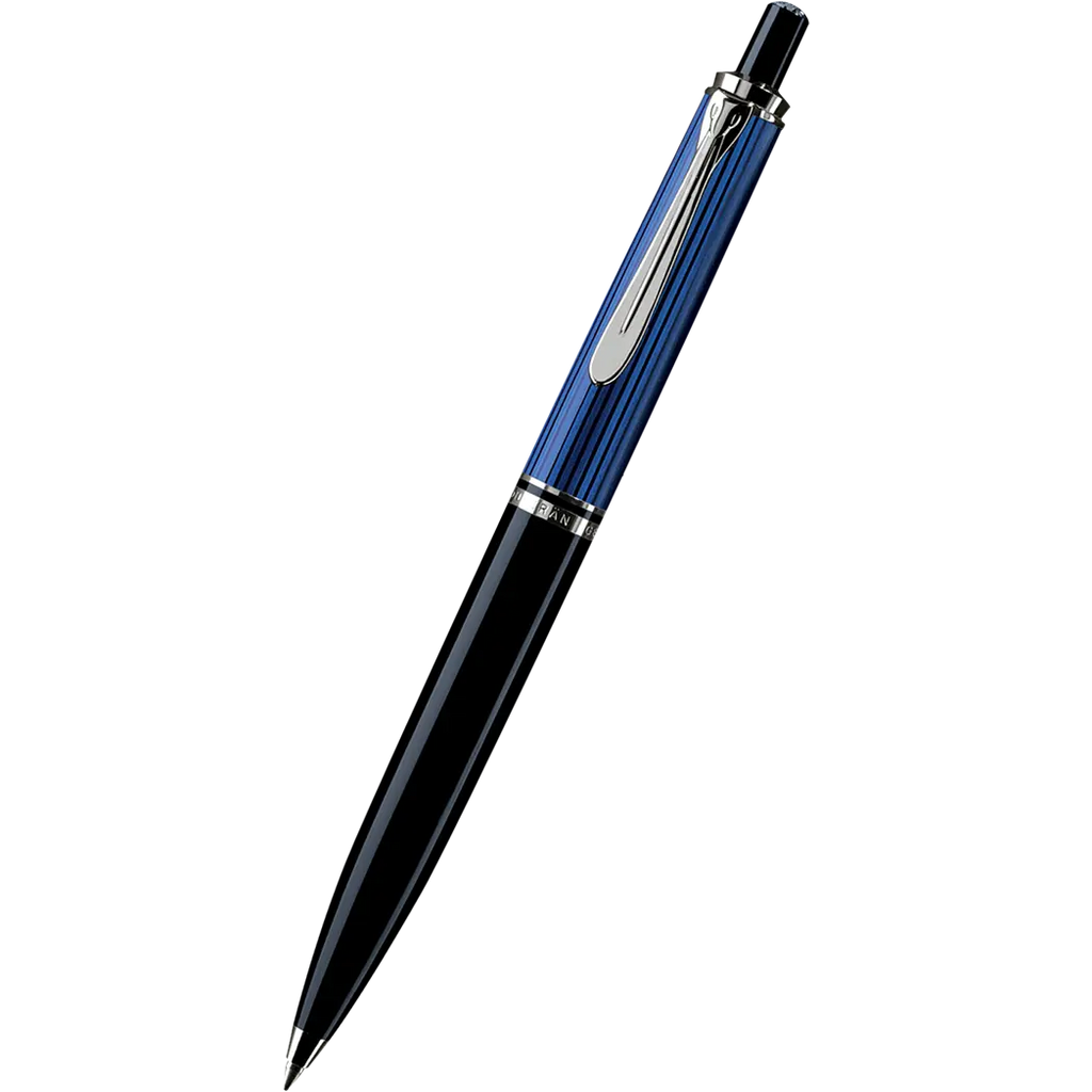 Pelikan Souveran Ballpoint Pen - K405 Black & Blue Stripe-Pen Boutique Ltd