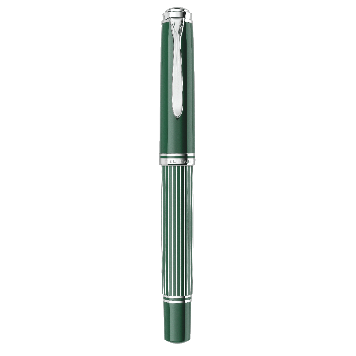 Pelikan Souveran Fountain Pen - M815 Metal Striped Green (Special Edition)-Pen Boutique Ltd