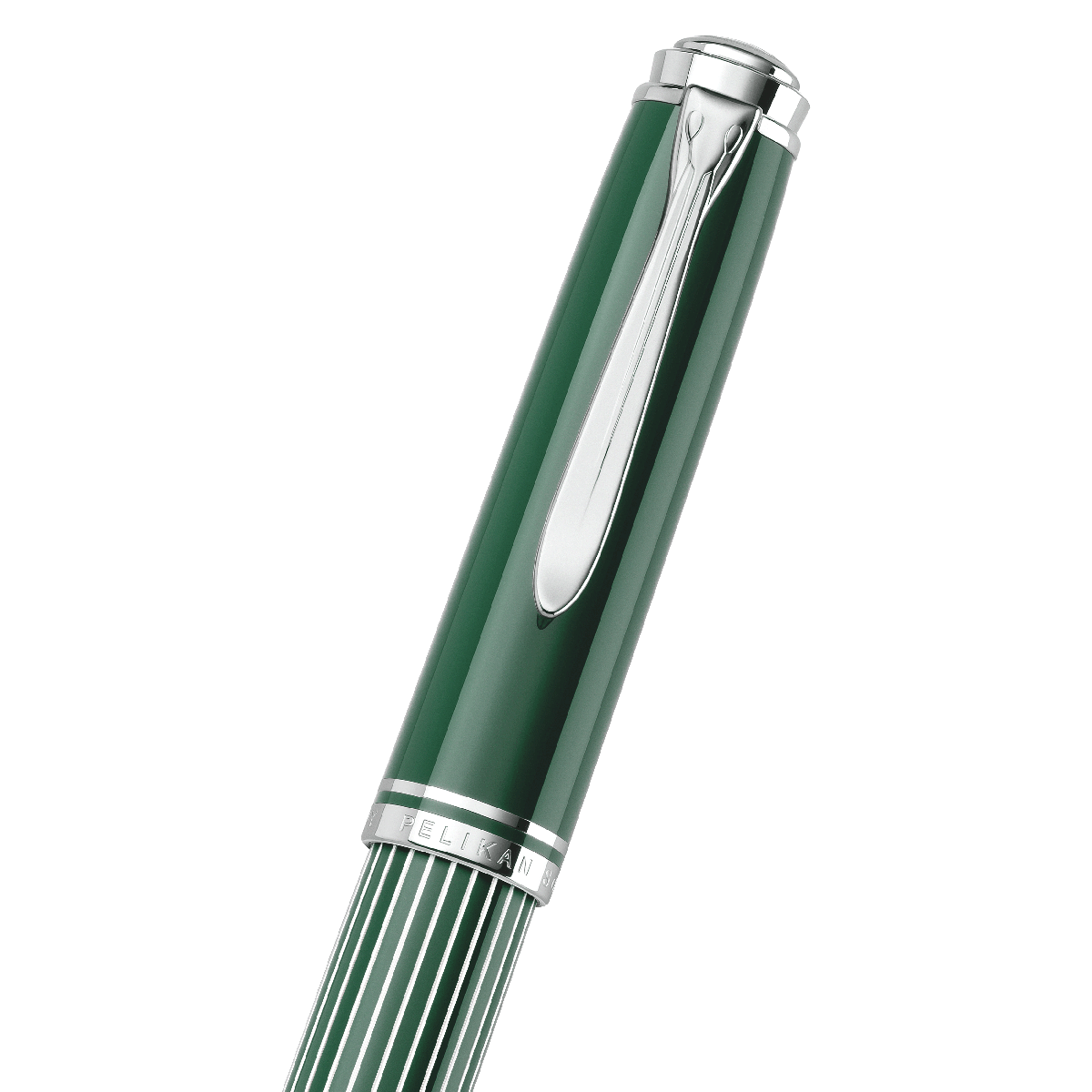 Pelikan Souveran Fountain Pen - M815 Metal Striped Green (Special Edition)-Pen Boutique Ltd