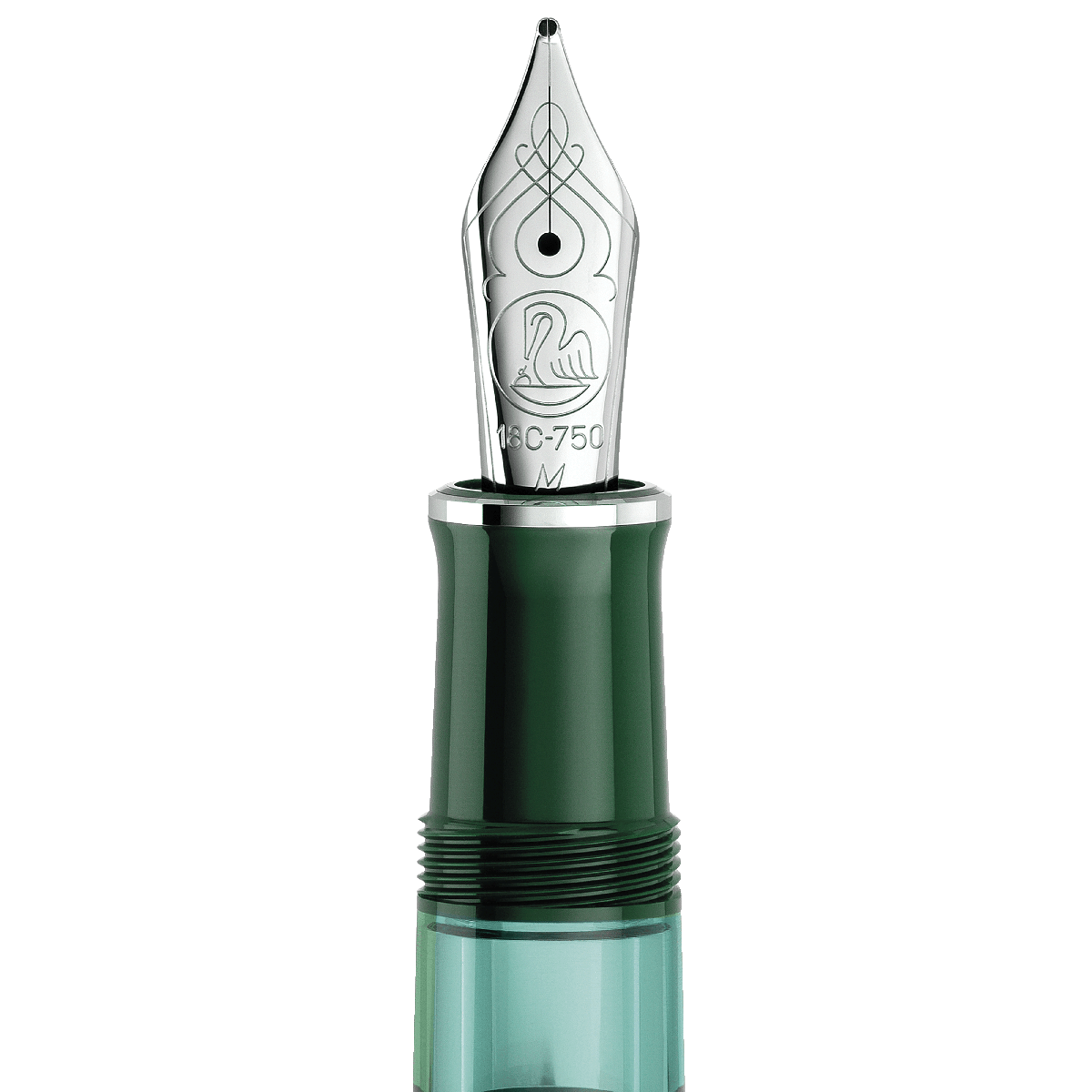 Pelikan Souveran Fountain Pen - M815 Metal Striped Green (Special Edition)-Pen Boutique Ltd
