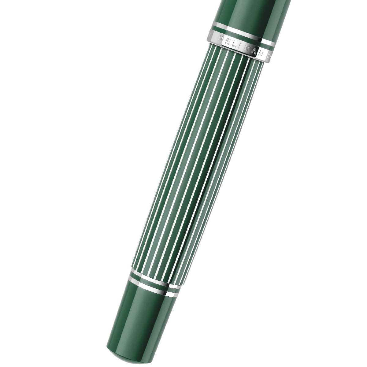 Pelikan Souveran Fountain Pen - M815 Metal Striped Green (Special Edition)-Pen Boutique Ltd