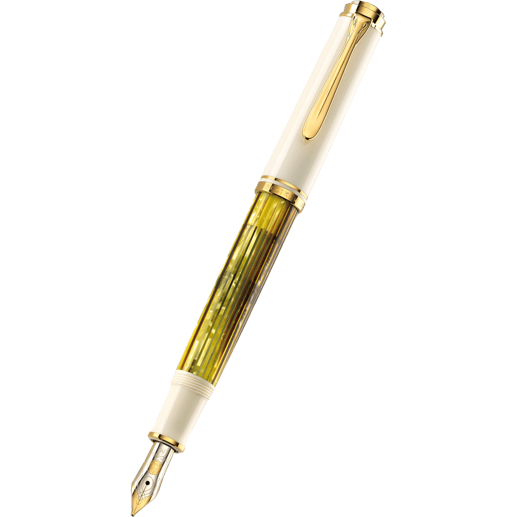 Pelikan Souveran M400 Fountain Pen - Tortoiseshell - White - Pen Boutique Ltd
