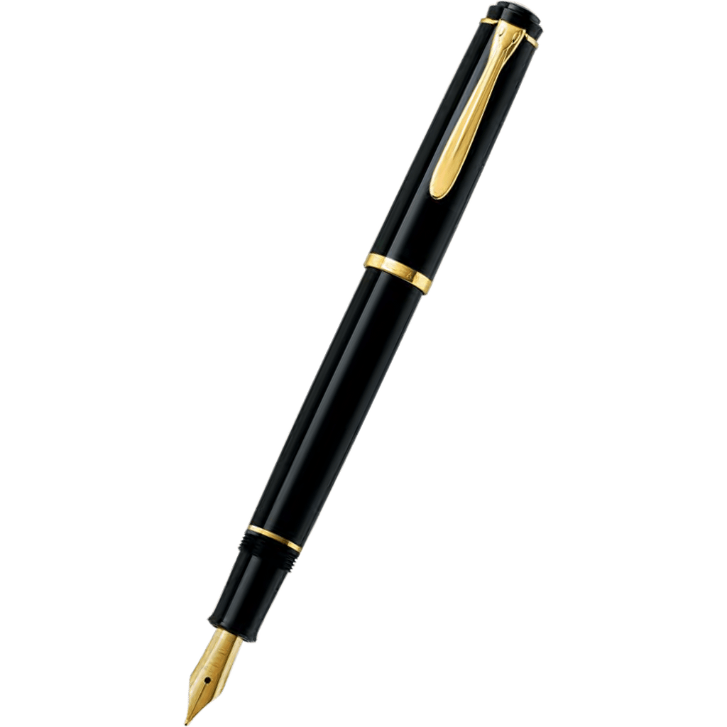 Pelikan Tradition Fountain Pen - P200 Black with Gold Trim - Pen Boutique Ltd