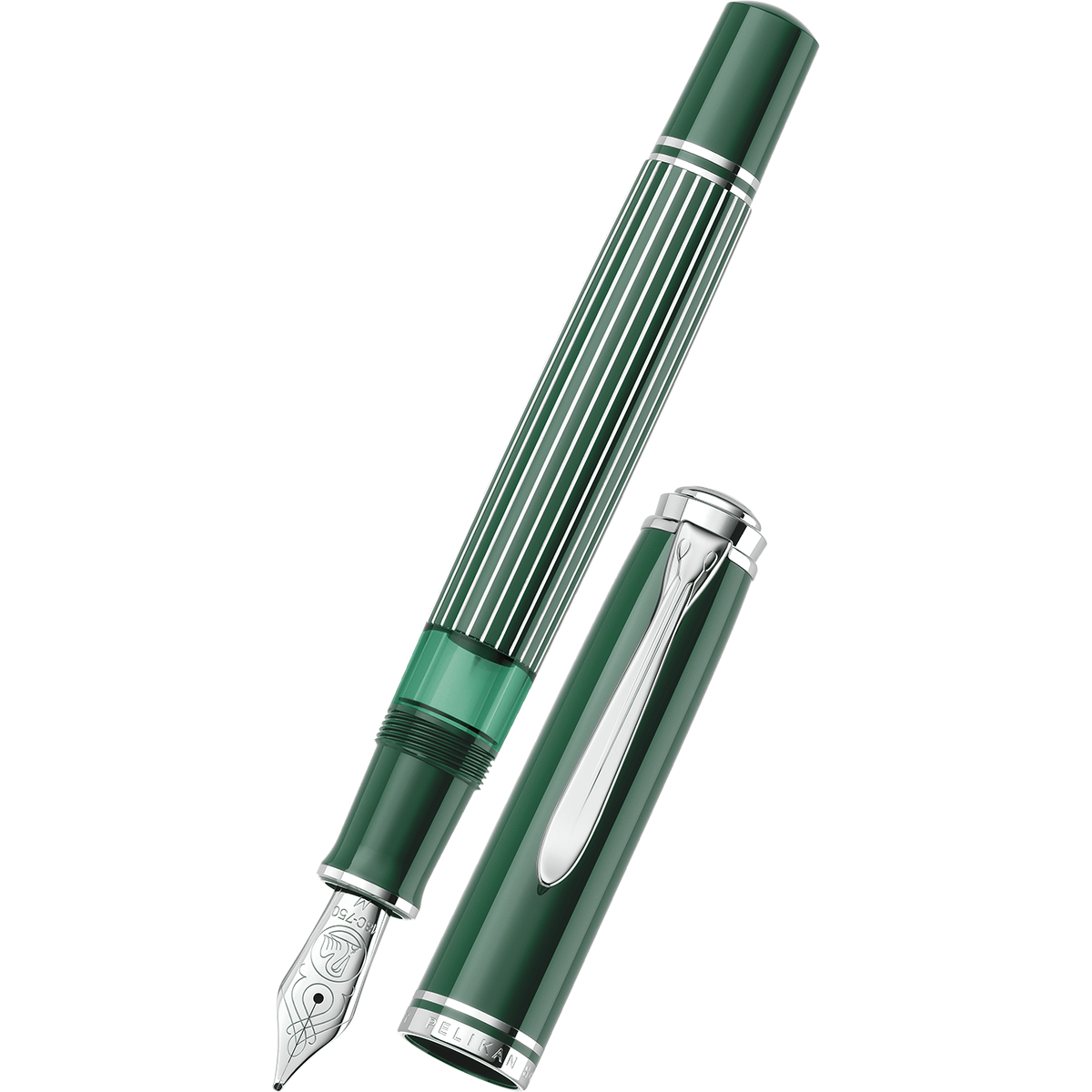 Pelikan Souveran Fountain Pen - M815 Metal Striped Green (Special Edition)