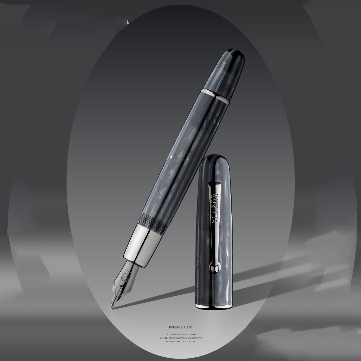 Penlux Elite Fountain Pen - Black Knight-Pen Boutique Ltd