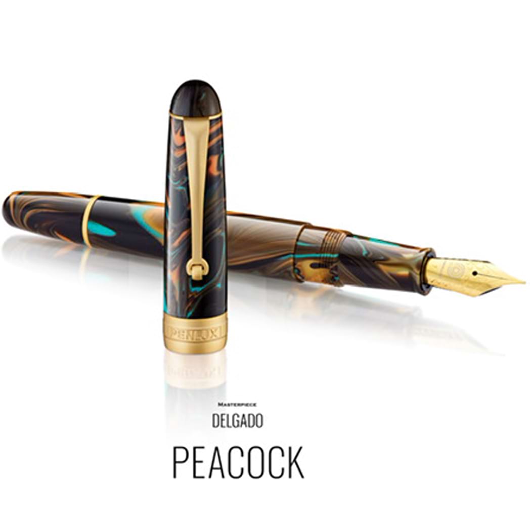 Penlux Masterpiece Delgado Fountain Pen - Peacock - Pen Boutique Ltd