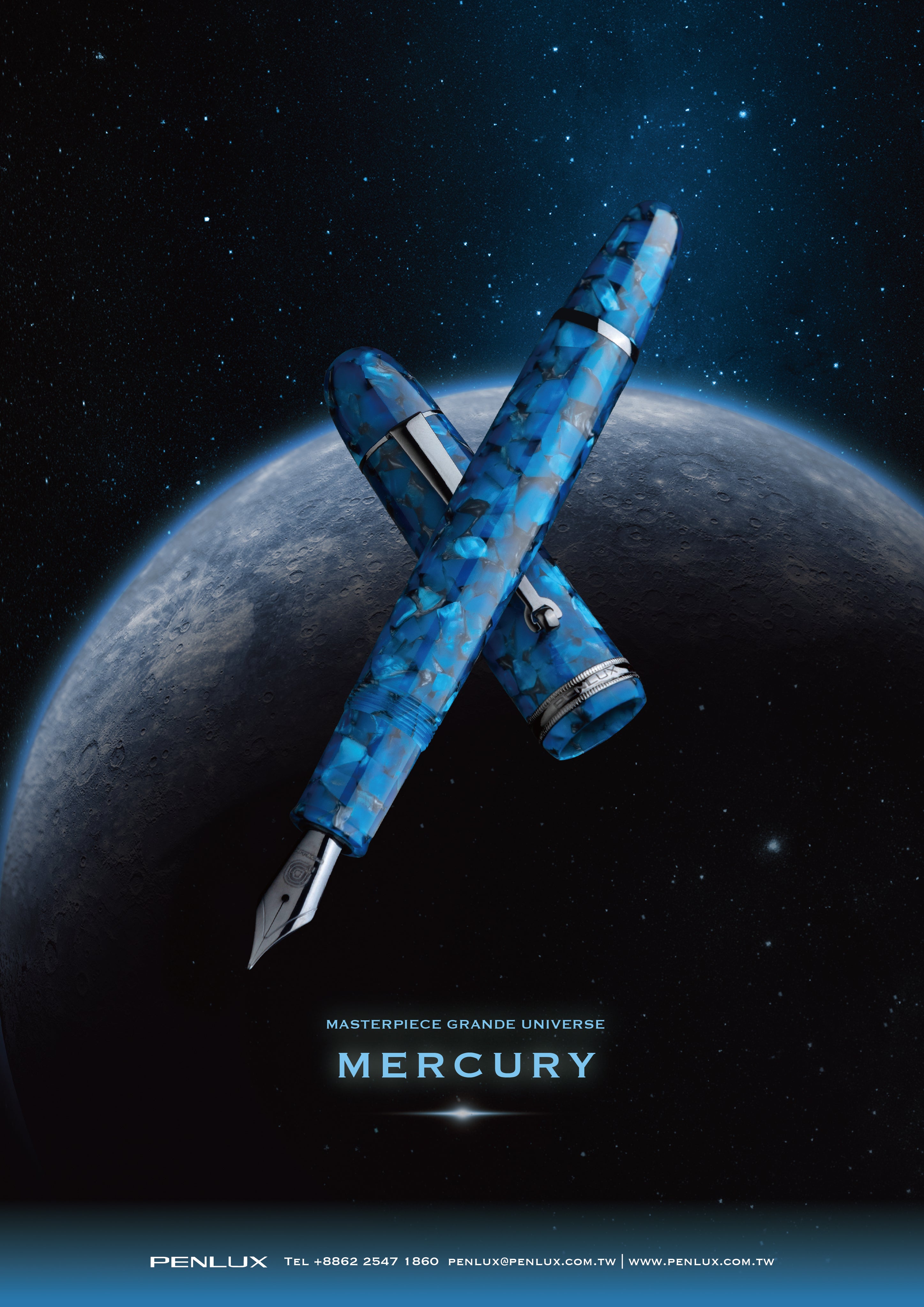 Penlux Masterpiece Grande Universe Mercury Fountain Pen-Pen Boutique Ltd