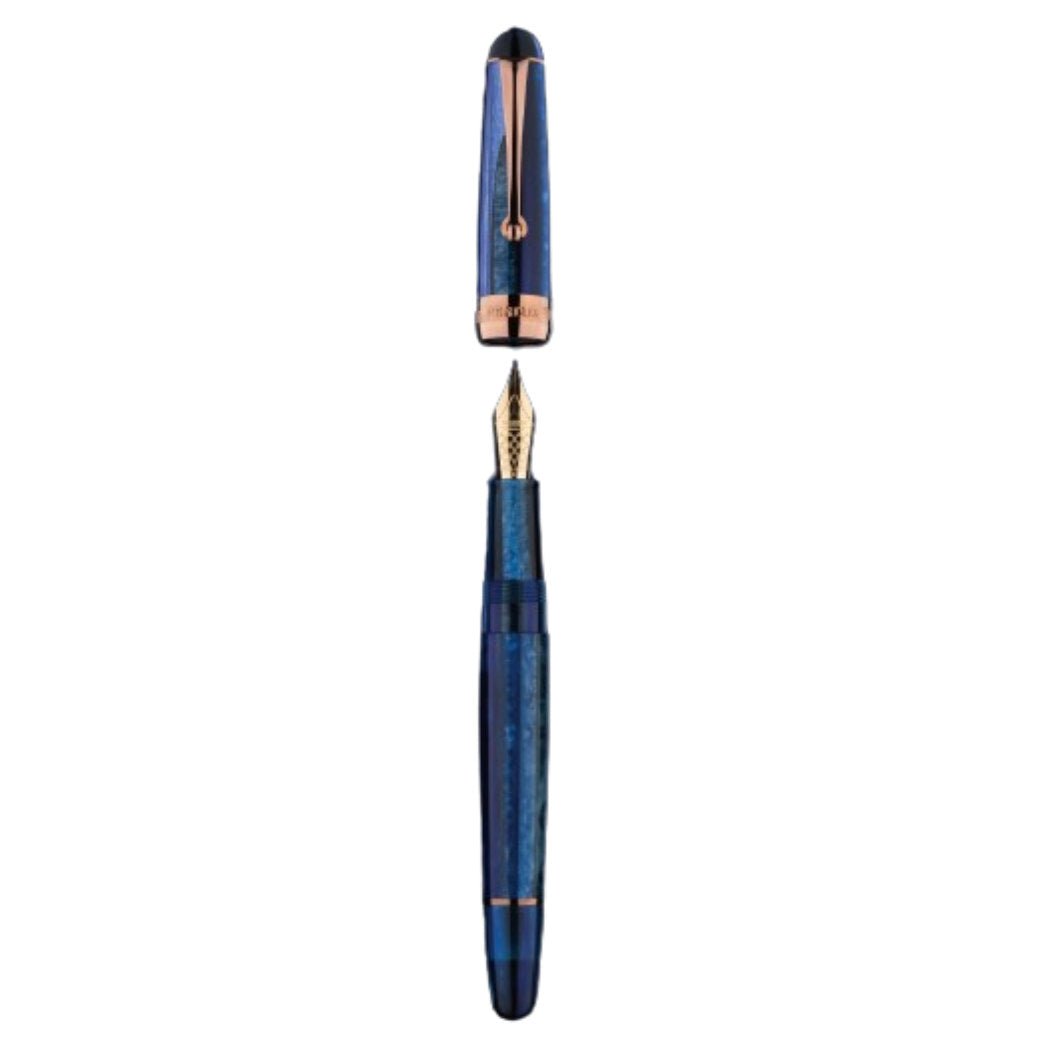 Penlux X Nagahara Masterpiece Fountain Pen - Gladius Blue Grotto - 18K Nib (Limited Edition) - Pen Boutique Ltd