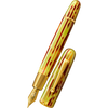 Penlux Elite Emperor Fountain Pen - Yellow/Brown - Gold Trim - Pen Boutique Ltd