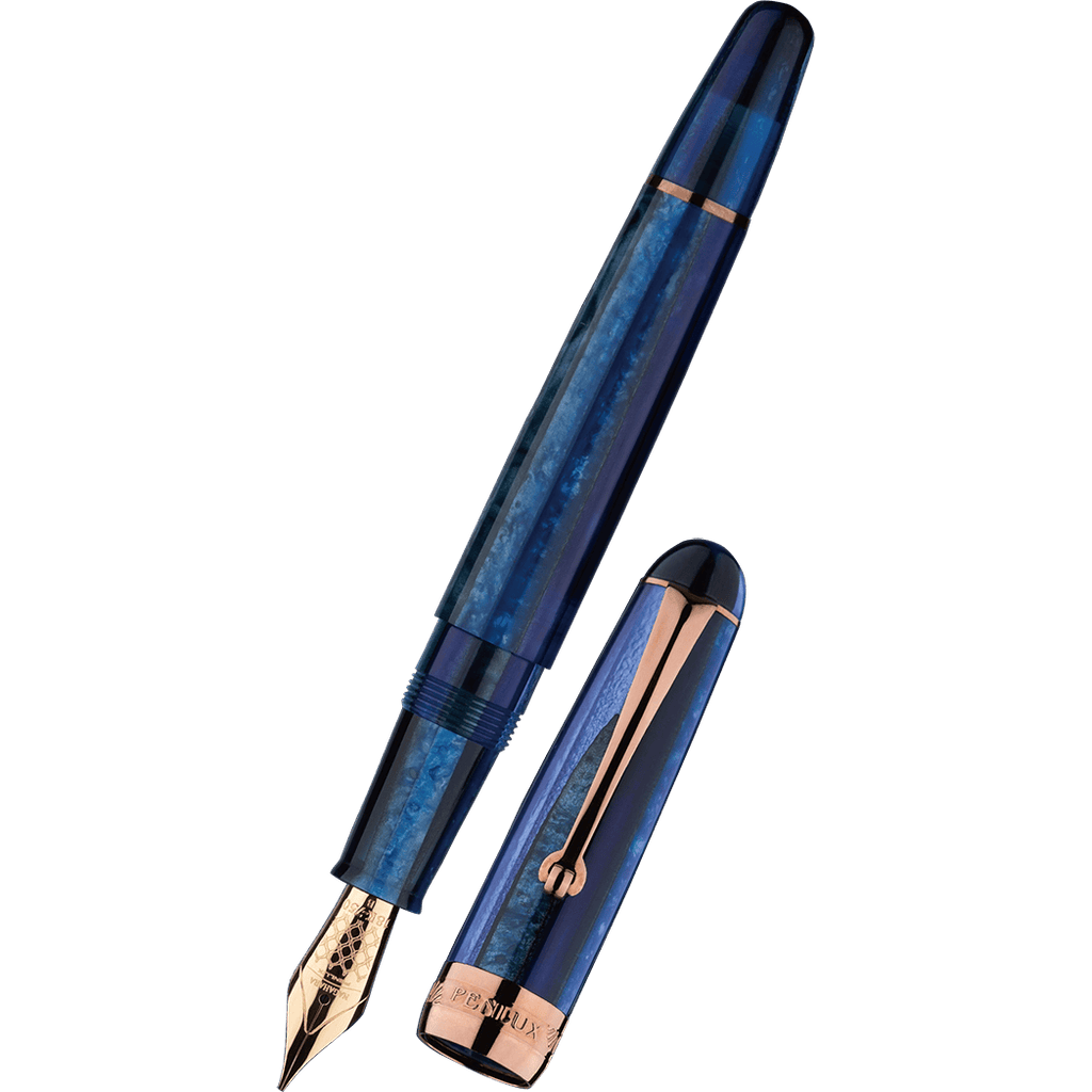 Penlux X Nagahara Masterpiece Fountain Pen - Gladius Blue Grotto - 18K Nib (Limited Edition) - Pen Boutique Ltd