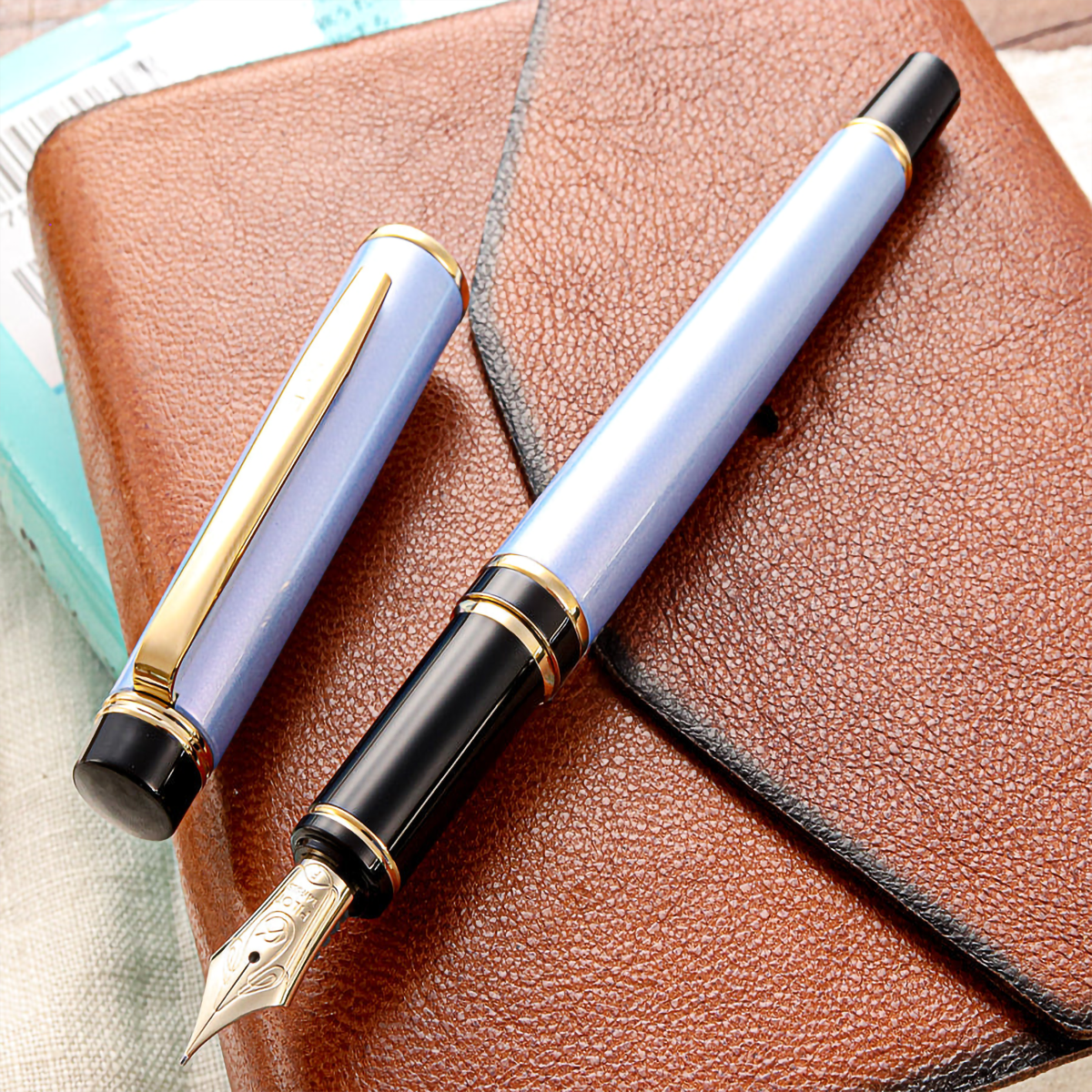 Pilot Grance Fountain Pen - Light Blue - 14K - Pen Boutique Ltd