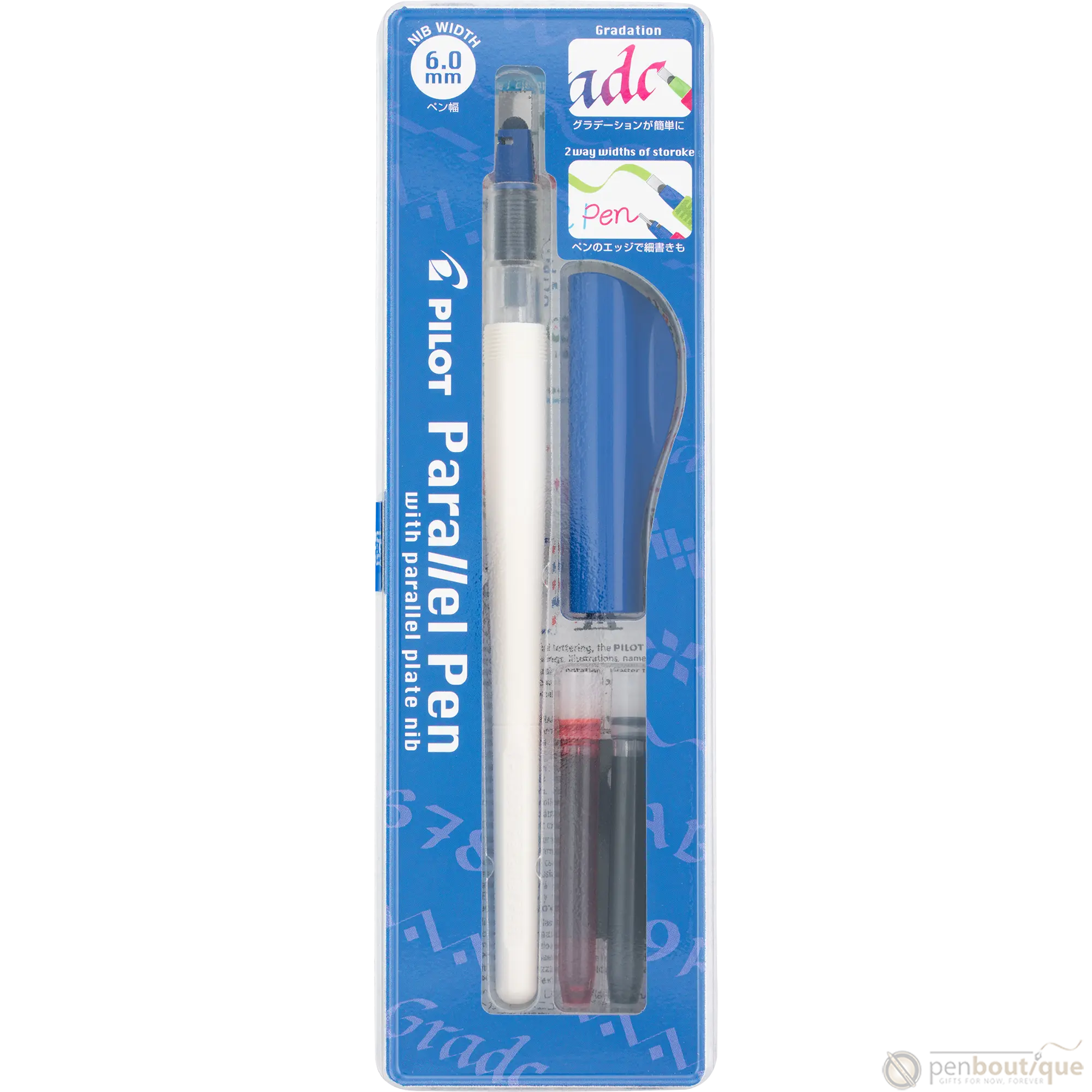Pilot Parallel Fountain Pen - Blue - 6.0mm-Pen Boutique Ltd