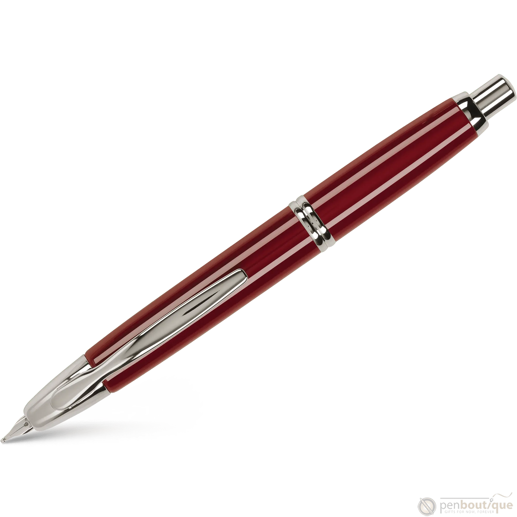 Pilot Vanishing Point Fountain Pen - Red - Rhodium Trim-Pen Boutique Ltd