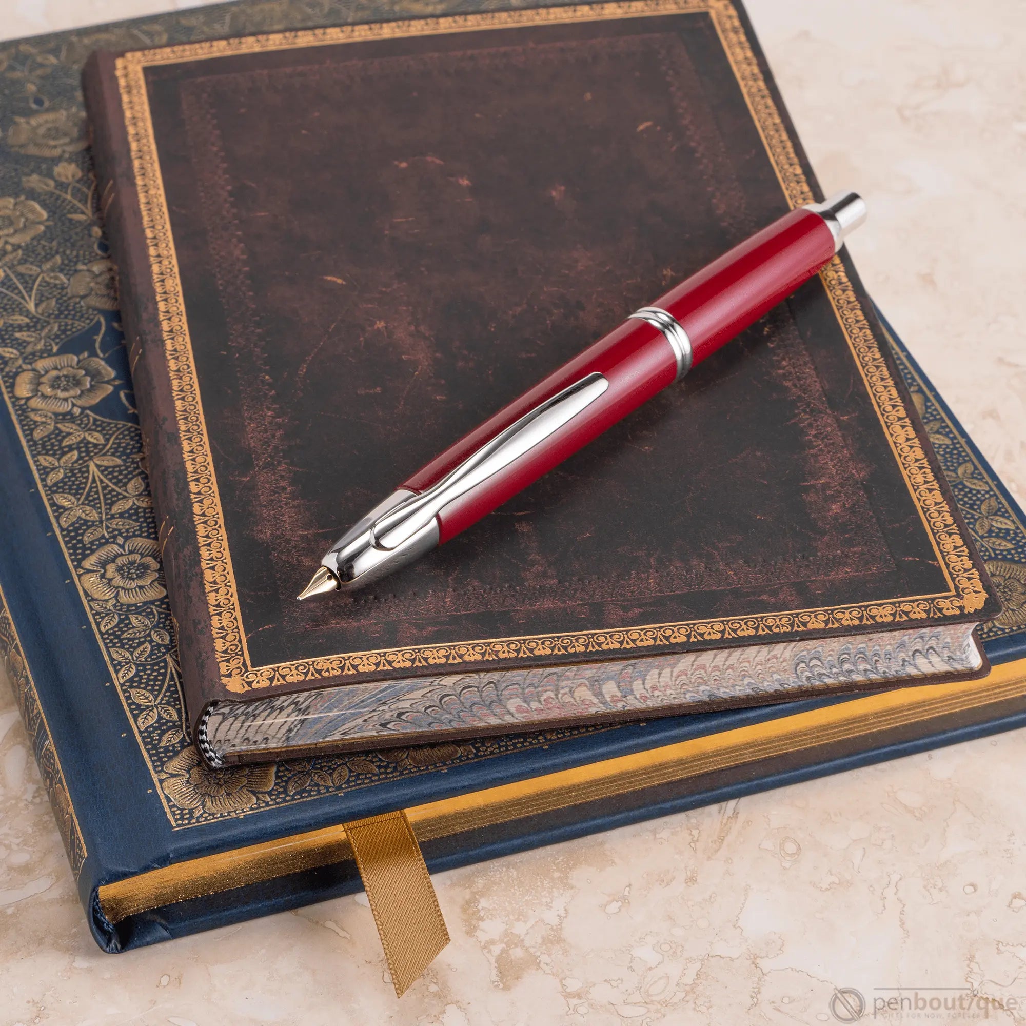 Pilot Vanishing Point Fountain Pen - Red - Rhodium Trim-Pen Boutique Ltd