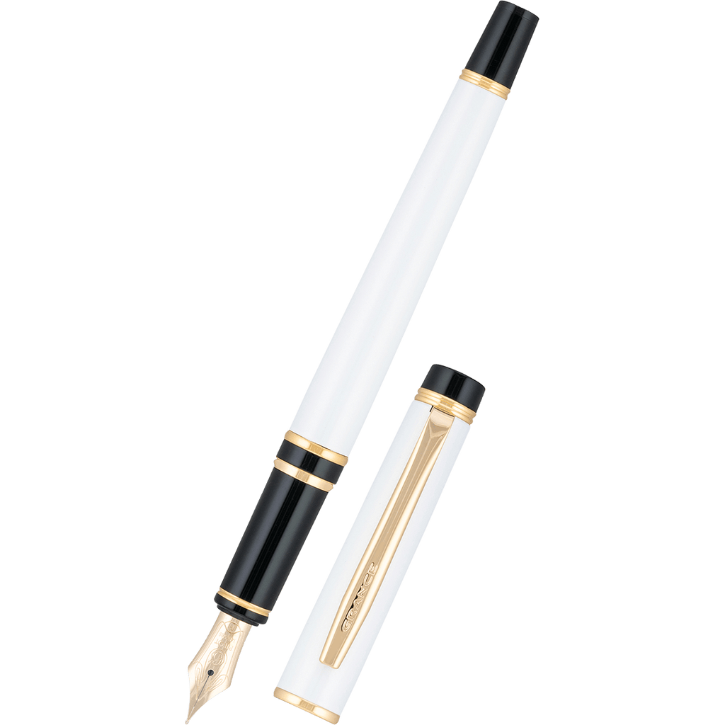 Pilot Grance Fountain Pen - White - 14K - Pen Boutique Ltd