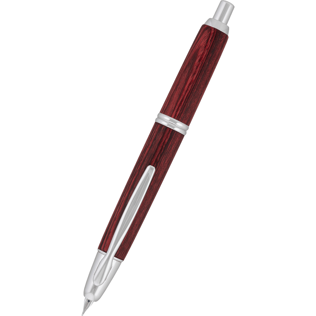 Pilot Vanishing Point Fountain Pen - Birchwood Red - Pen Boutique Ltd