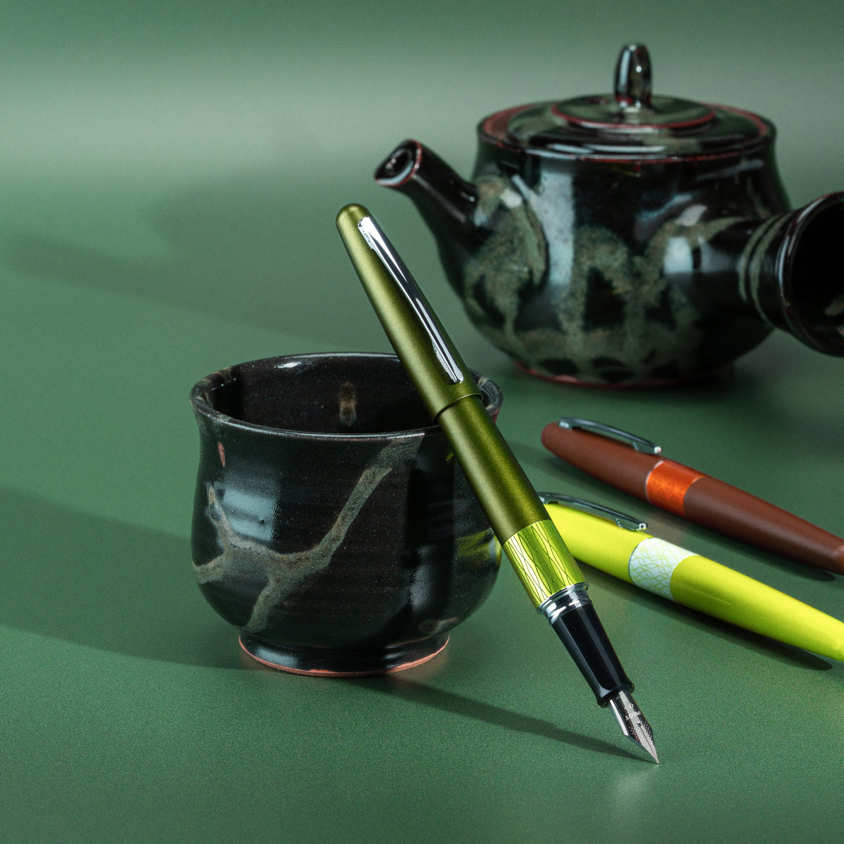 Pilot MR Fountain Pen - Limited Edition - Chanomegumi Deep Green - Pen Boutique Ltd