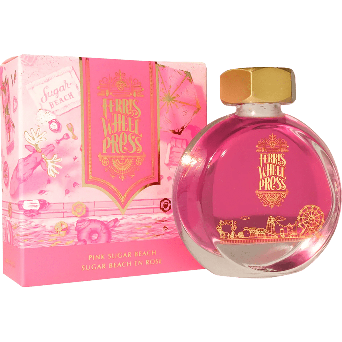 Ferris Wheel Press Ink Bottle - Pink Sugar Beach - 38ml - Pen Boutique Ltd