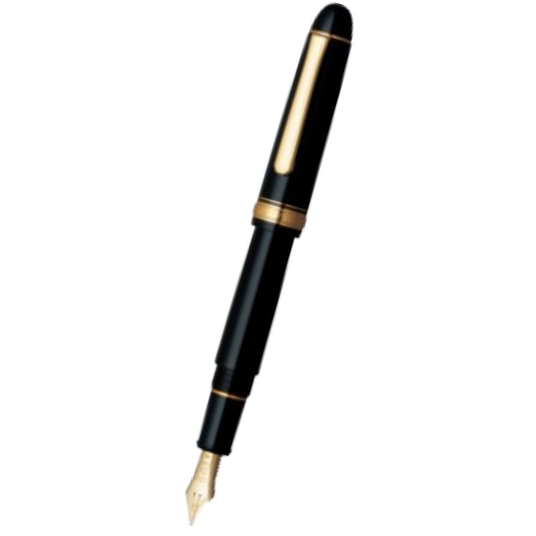 Platinum 3776 Century Fountain Pen - Black - Gold Trim - Pen Boutique Ltd