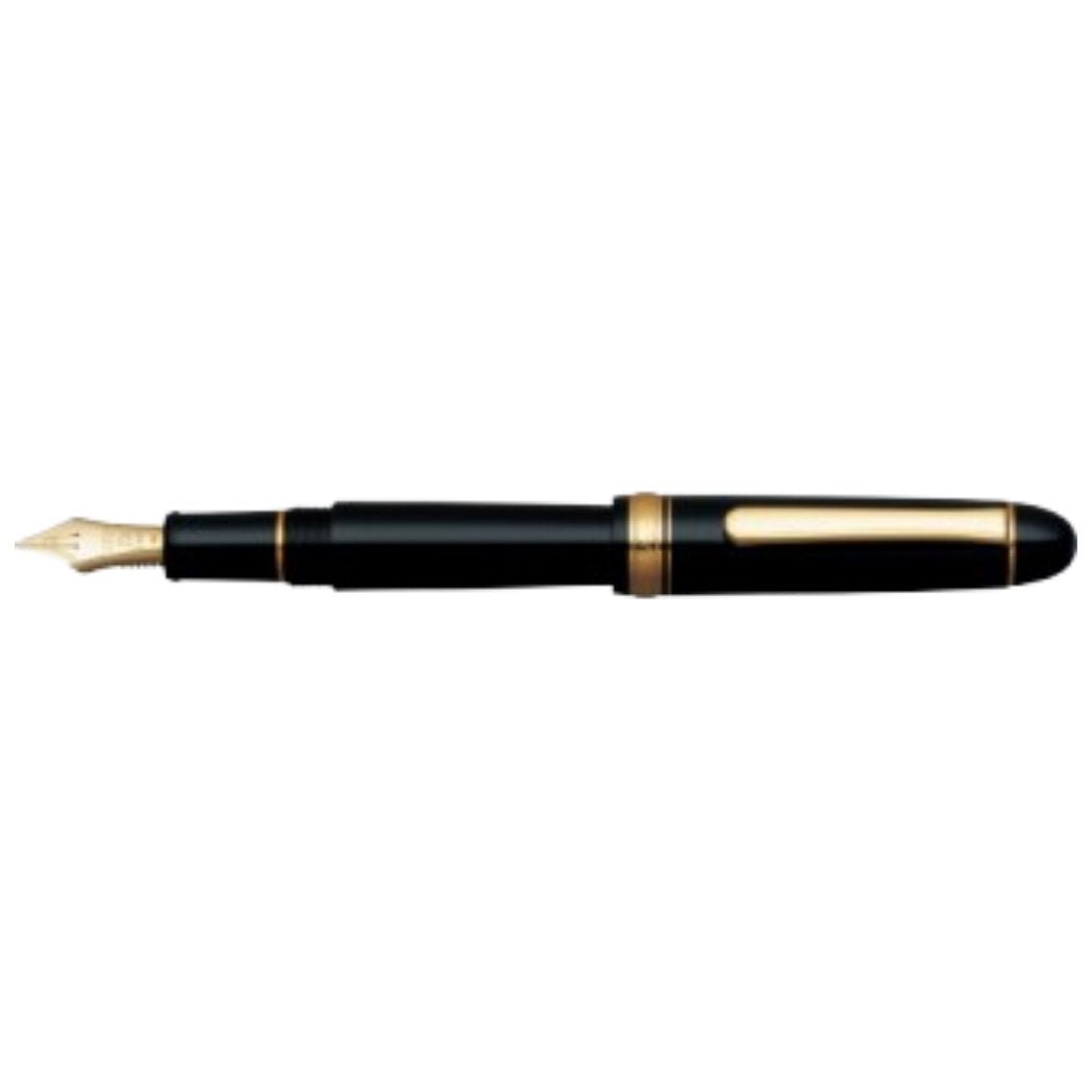 Platinum 3776 Century Fountain Pen - Black - Gold Trim - Pen Boutique Ltd