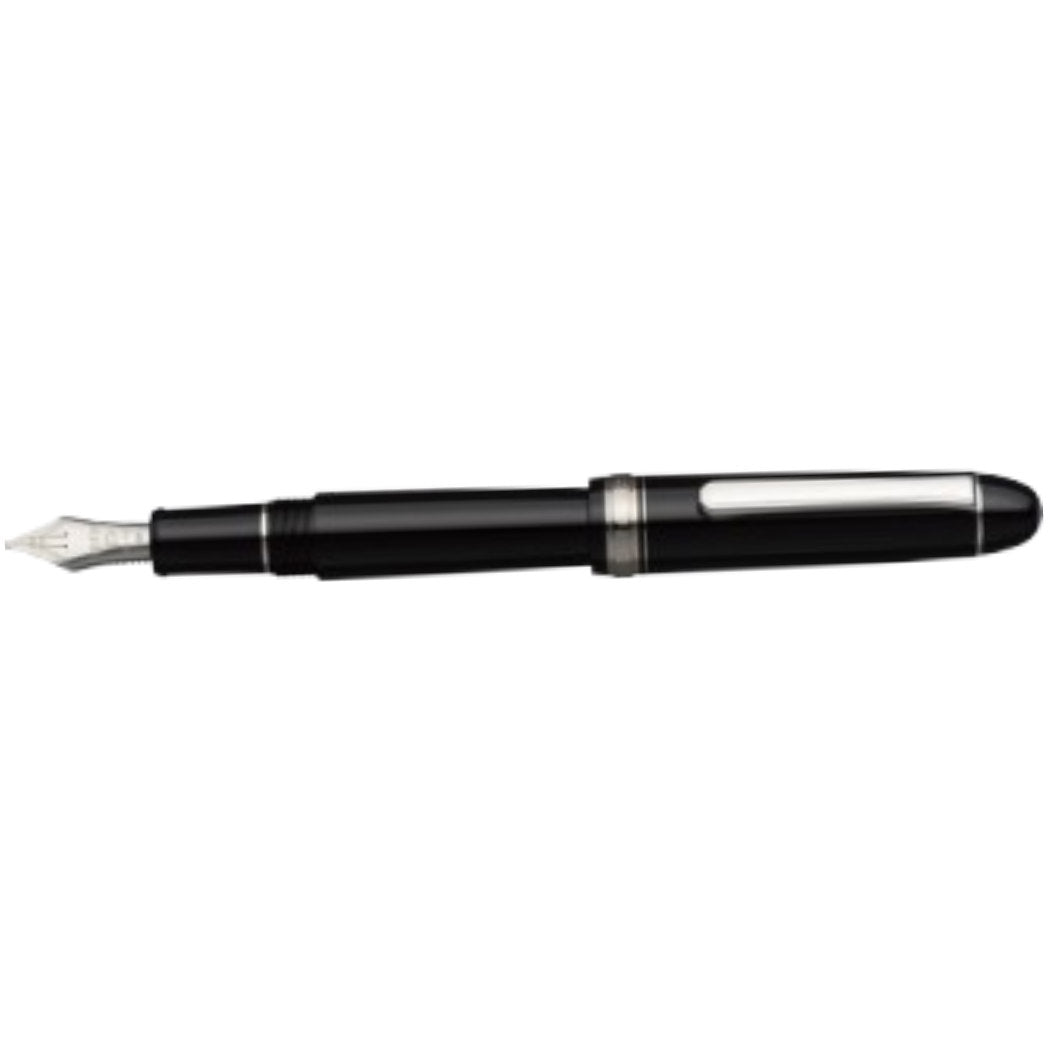 Platinum 3776 Century Fountain Pen - Black - Rhodium Trim - Music Nib - Pen Boutique Ltd