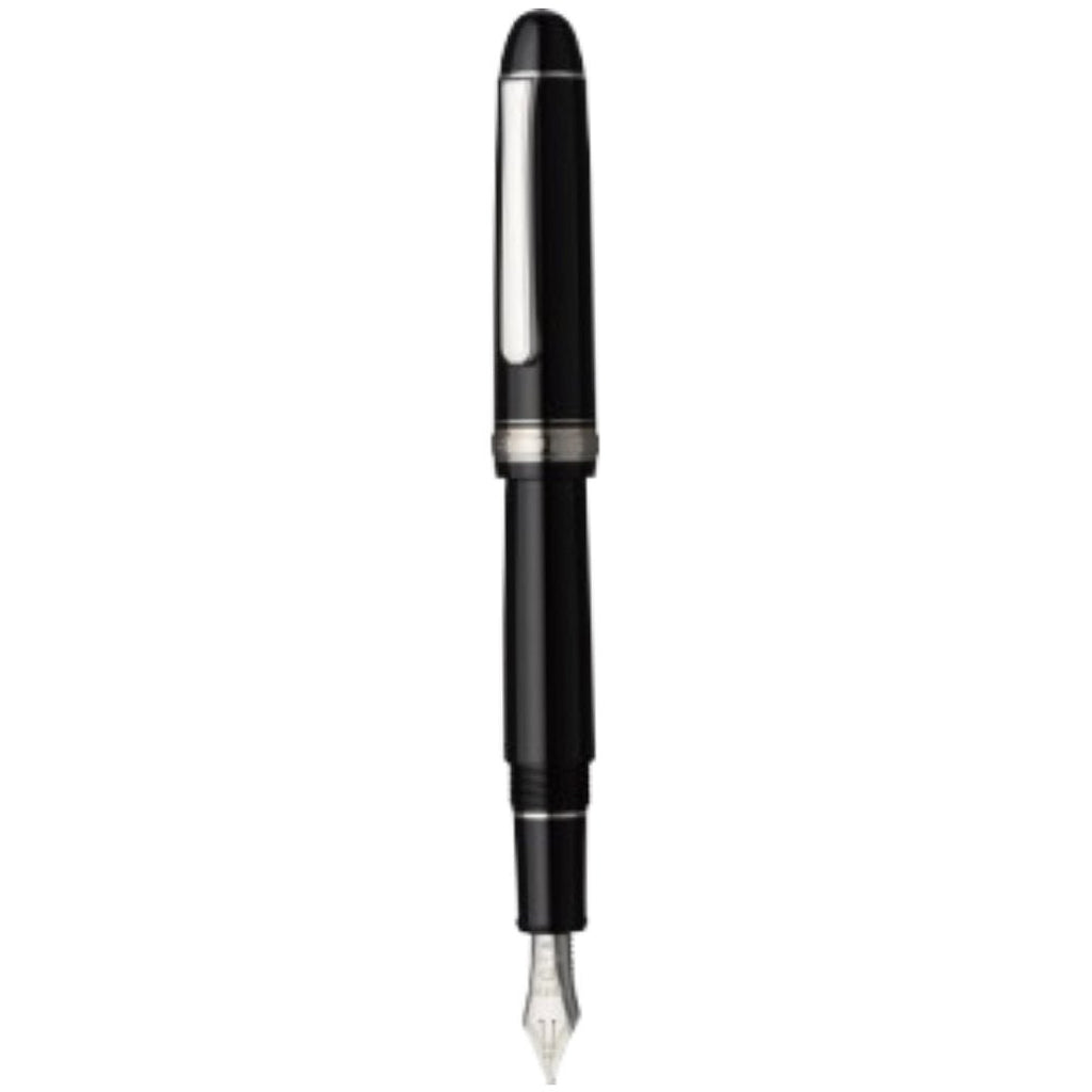 Platinum 3776 Century Fountain Pen - Black - Rhodium Trim - Music Nib - Pen Boutique Ltd