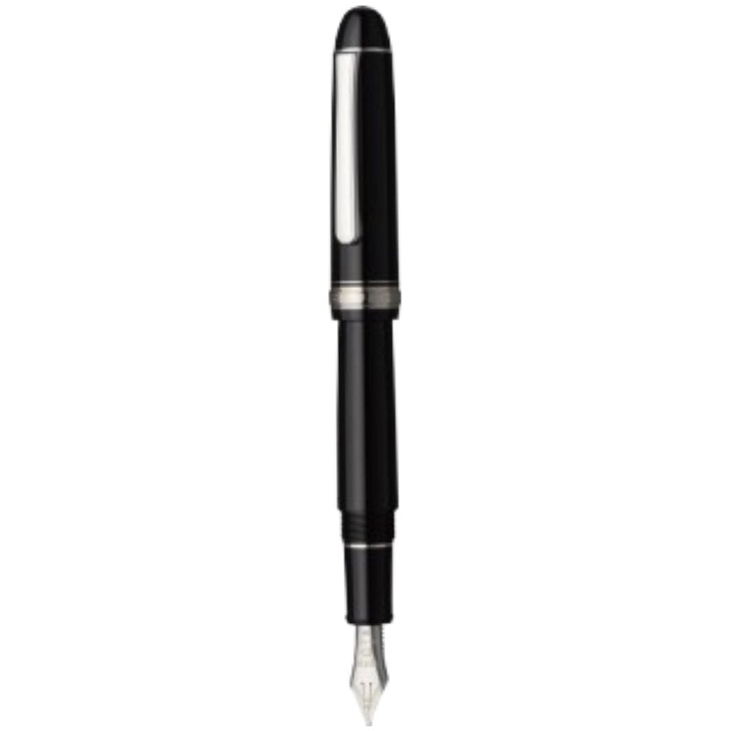 Platinum 3776 Century Fountain Pen - Black - Rhodium Trim - Music Nib - Pen Boutique Ltd