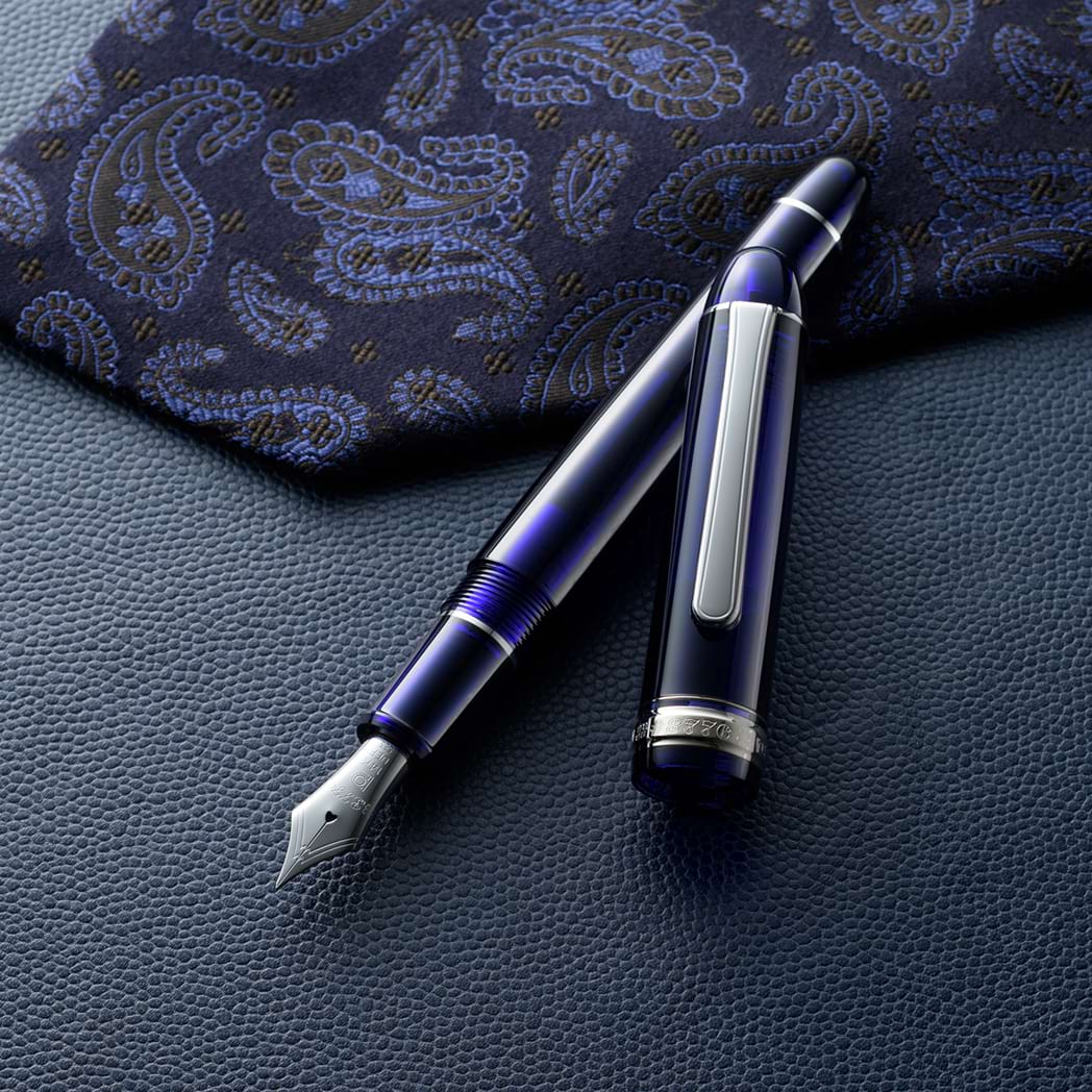 Platinum 3776 Century Fountain Pen - Chartres Blue - Rhodium Trim - Pen Boutique Ltd