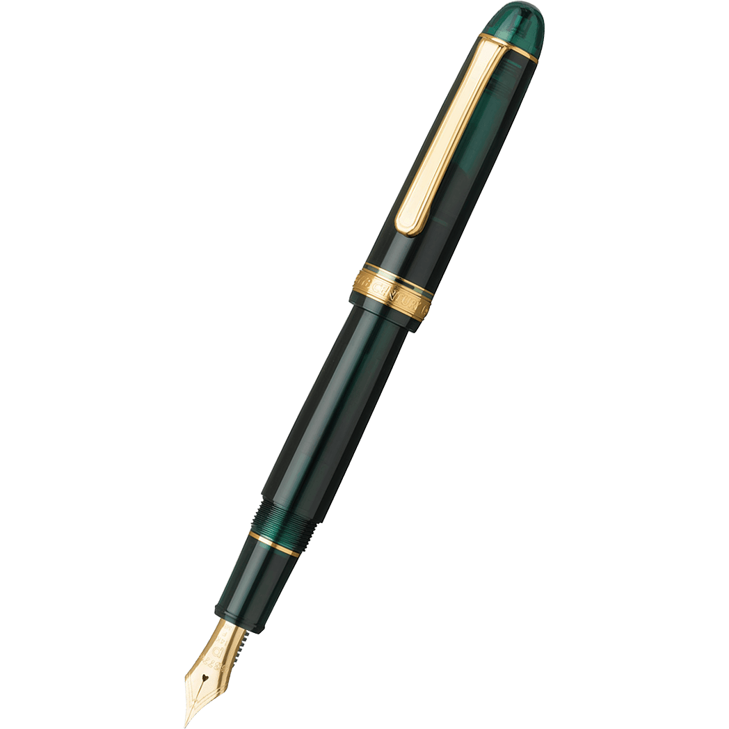 Platinum 3776 Century Fountain Pen - Laurel Green - Gold Trim - Pen Boutique Ltd