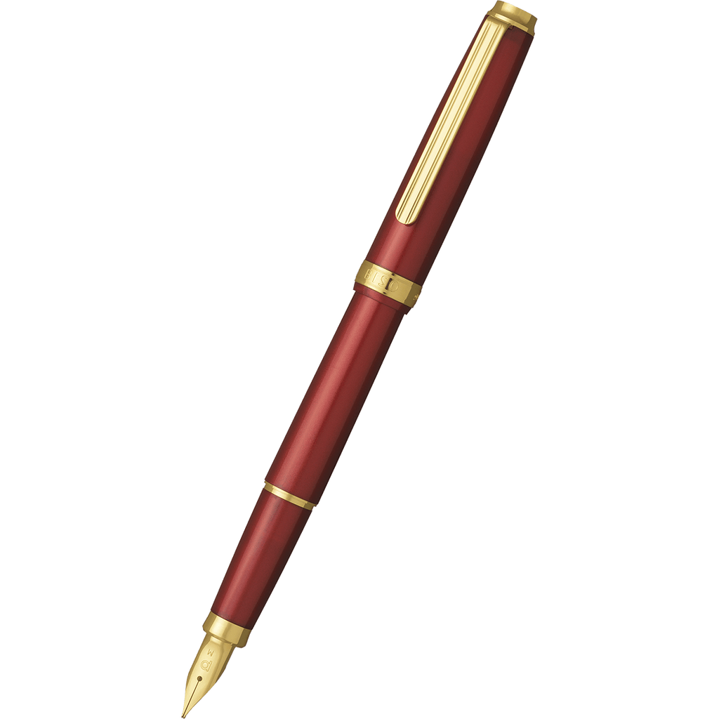 Platinum BISO Fountain Pen - Flame Red - Pen Boutique Ltd