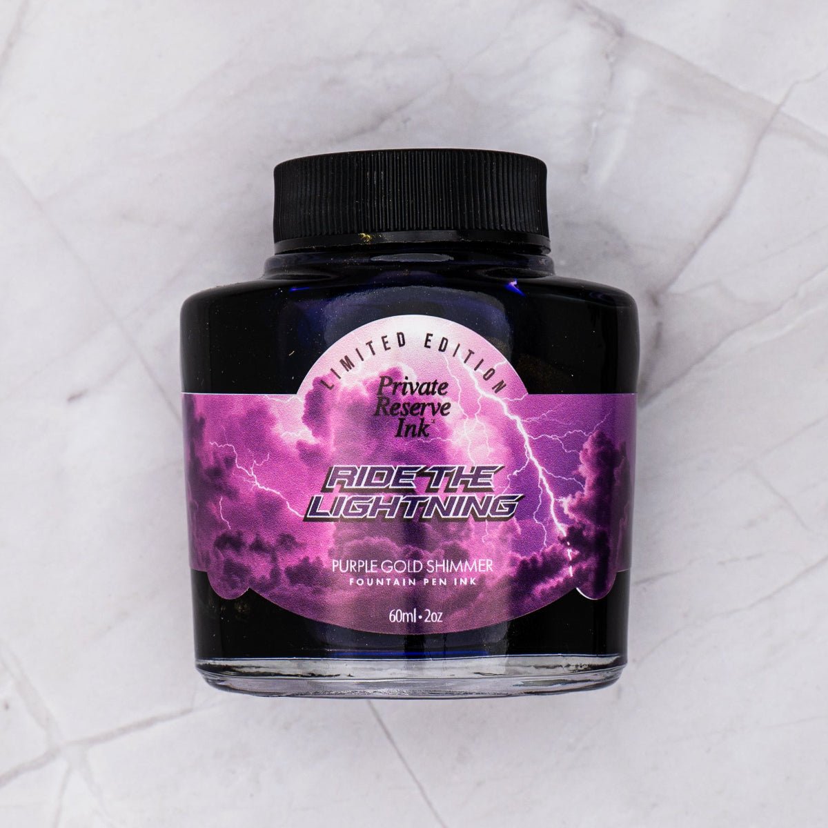 Private Reserve Ink Bottle - Ride The Lightning Purple Gold Shimmer - 60ml (Limited Edition) - Pen Boutique Ltd