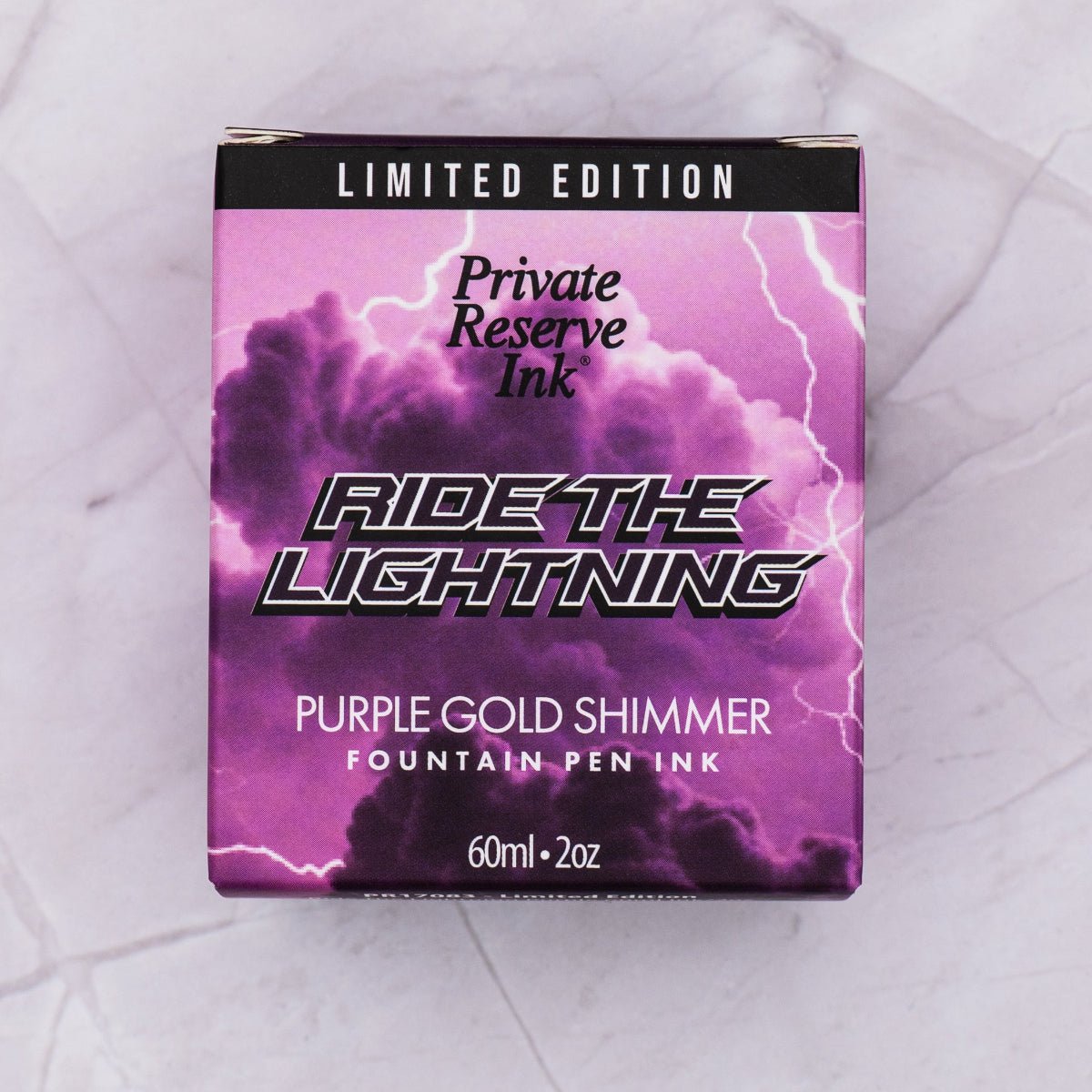 Private Reserve Ink Bottle - Ride The Lightning Purple Gold Shimmer - 60ml (Limited Edition) - Pen Boutique Ltd
