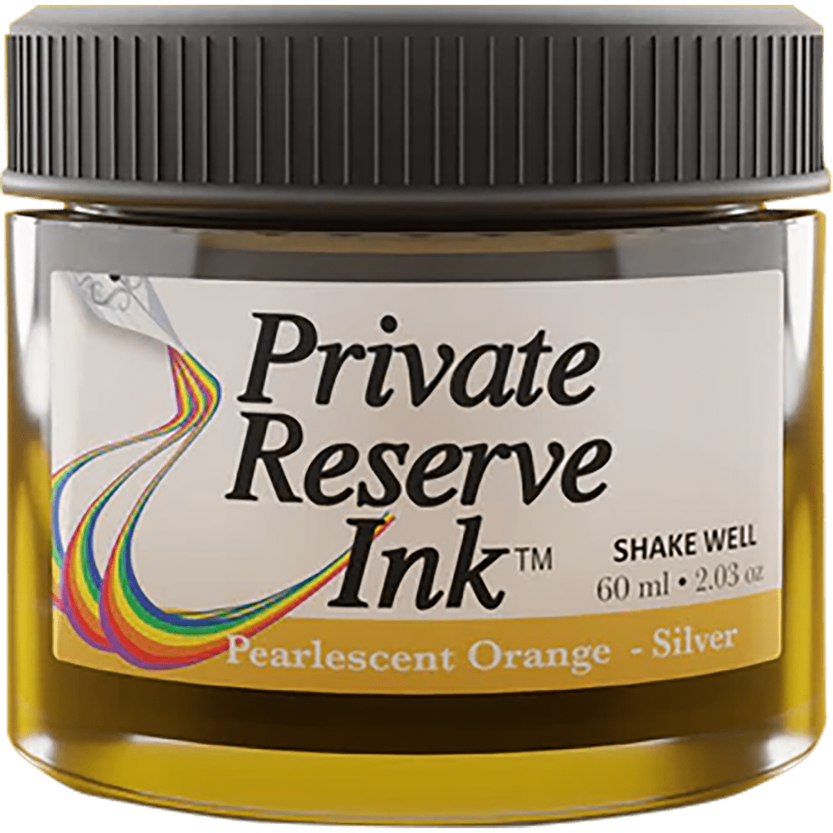 Private Reserve Pearlescent Ink Bottle - Orange/Silver - 60ml - Pen Boutique Ltd