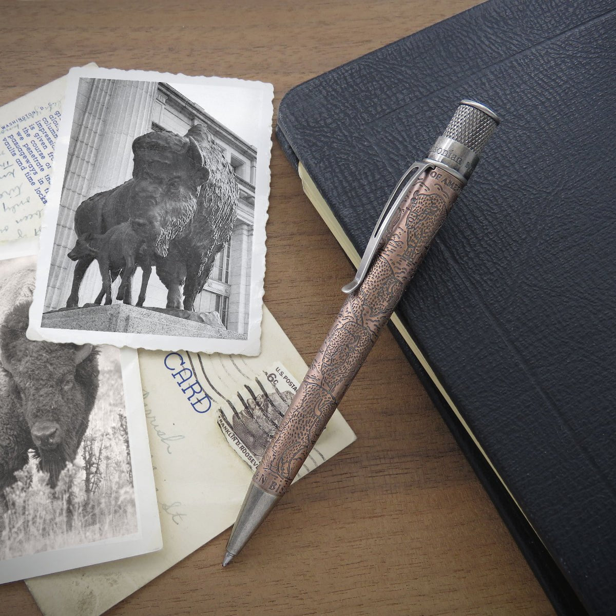 Retro 51 Smithsonian Rollerball Pen - Bison: Standing Strong (Numbered Edition)-Pen Boutique Ltd