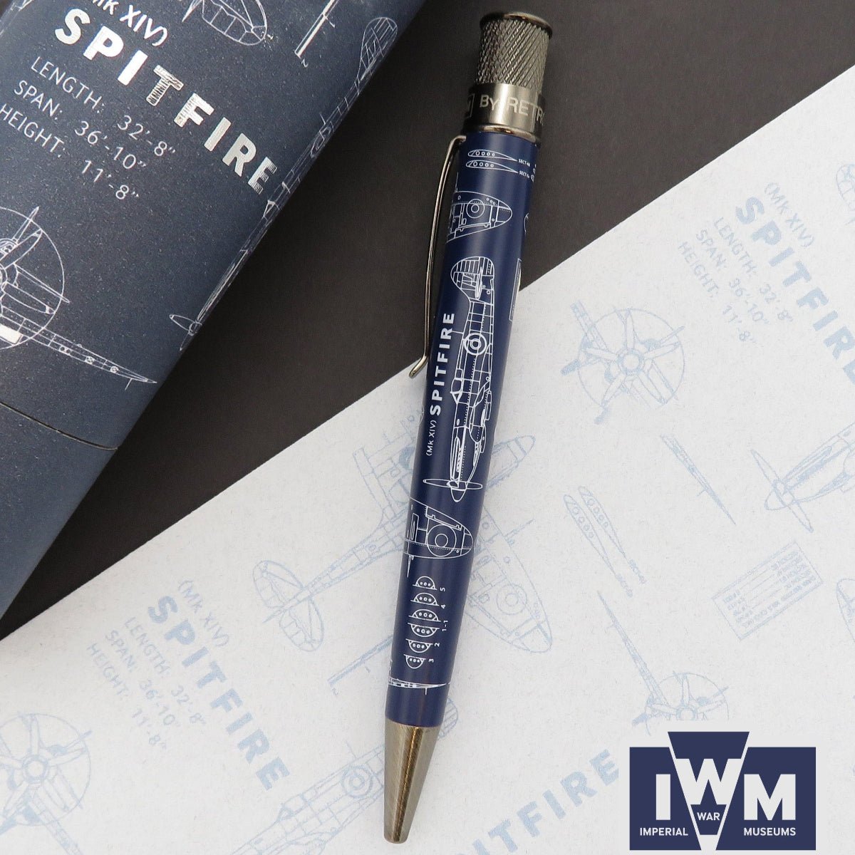 Retro 51 Tornado Imperial War Museum Rollerball Pen - Spitfire Blueprint - Pen Boutique Ltd