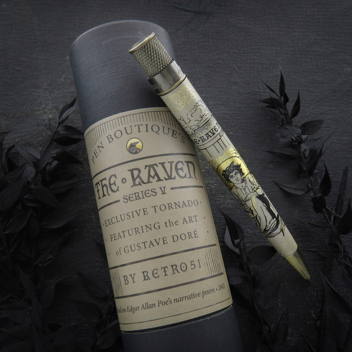 Retro 51 Tornado Rollerball Pen – Raven V (Pen Boutique Exclusive)-Pen Boutique Ltd
