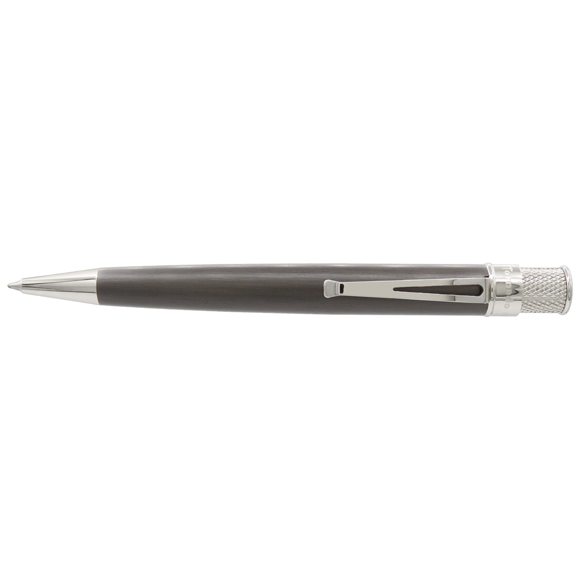 Retro51 Tornado Platinum Rollerball Pen - Black Nickel - Pen Boutique Ltd
