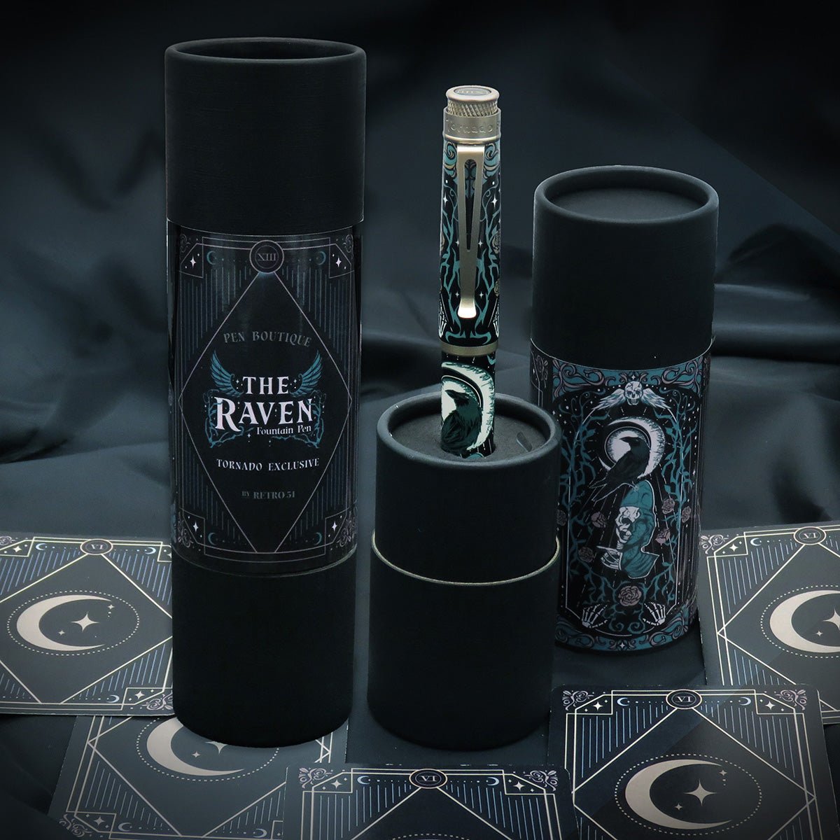 Retro 51 Tornado Fountain Pen - Raven 4 (Pen Boutique Exclusive) - Pen Boutique Ltd