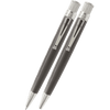 Retro 51 Tornado Platinum Black Nickel Rollerball & Pencil Set - Pen Boutique Ltd