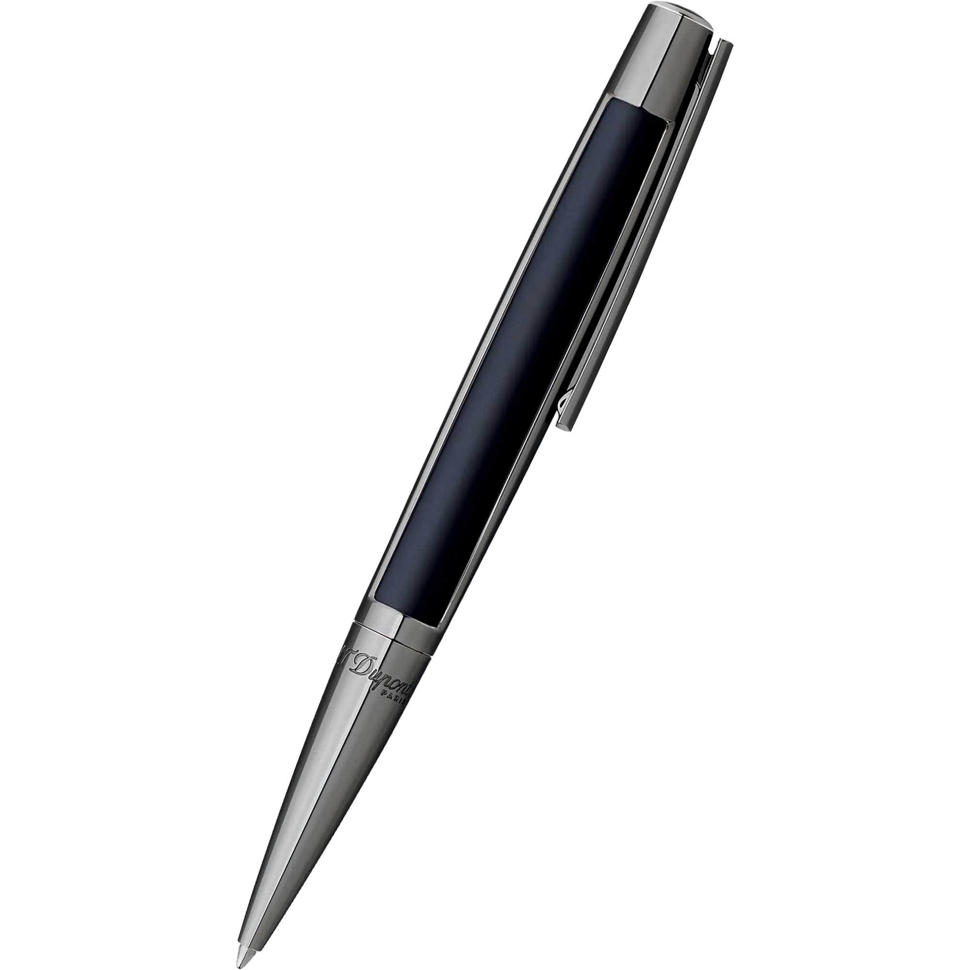 S T Dupont Defi Ballpoint Pen - Gun metal Trim - Black-Pen Boutique Ltd