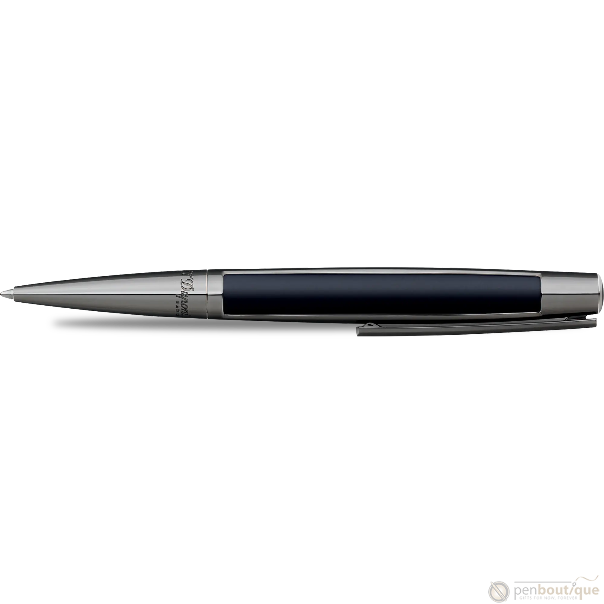 S T Dupont Defi Ballpoint Pen - Gun metal Trim - Black-Pen Boutique Ltd