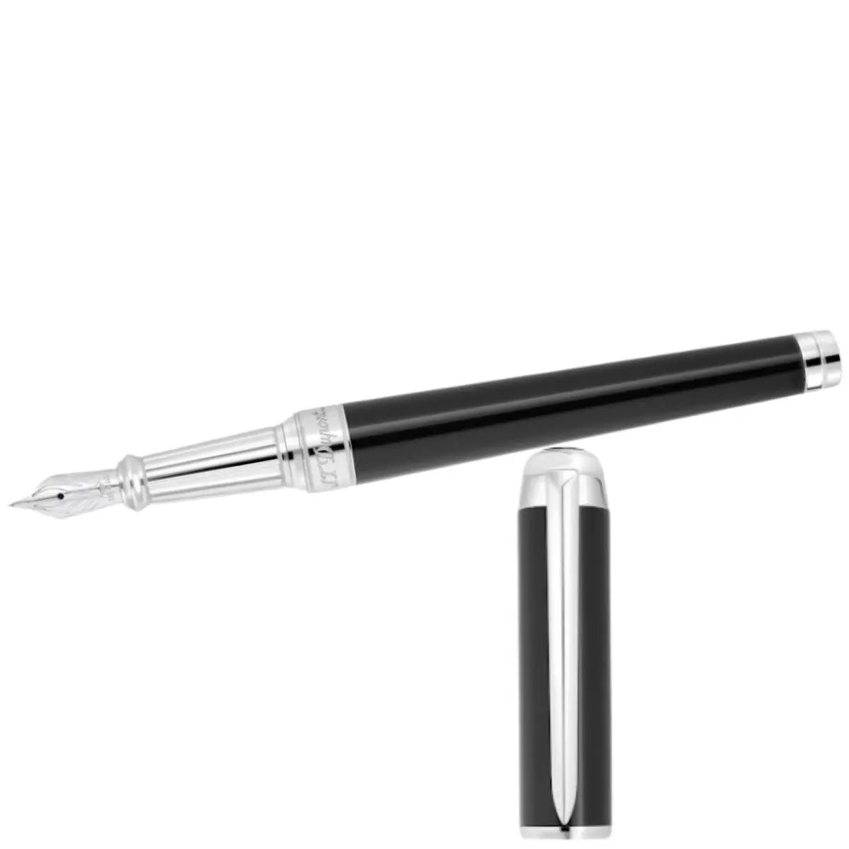 S T Dupont Eternity XL Fountain Pen - Black - Lacquer - 14K Nib - Pen Boutique Ltd