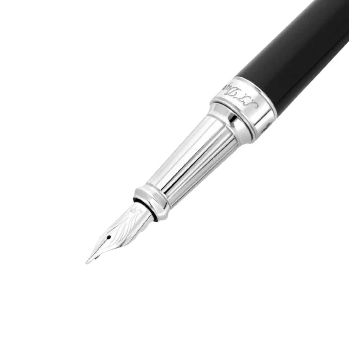 S T Dupont Eternity XL Fountain Pen - Black - Lacquer - 14K Nib - Pen Boutique Ltd